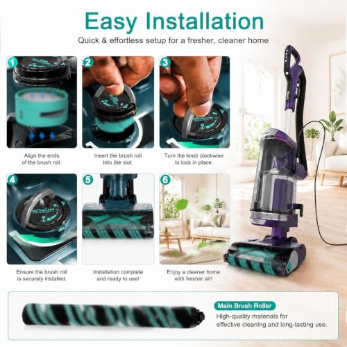 AZ4002 Soft Brush Roller Replacement for Shark Detect Pro/Shark Power Detect Upright Vacuum AZ4000 AZ4002 AZ4000C, 2 Roller Brush,4 Odor Neutralizer Cartridge and 1Clening Brush - size: 7pcs