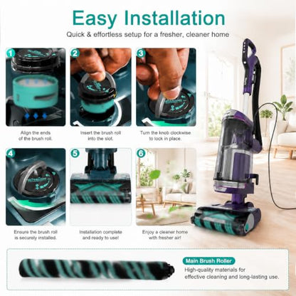 AZ4002 Soft Brush Roller Replacement for Shark Detect Pro/Shark Power Detect Upright Vacuum AZ4000 AZ4002 AZ4000C, 2 Roller Brush,4 Odor Neutralizer Cartridge and 1Clening Brush - size: 7pcs