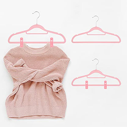Velvet Hangers Clips for Thin Hangers(20 Pcs, Blush)