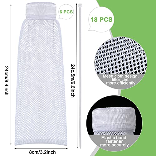 Shappy 24 Pack Washing Machine Lint Traps with Cable Ties (White) - color: White
