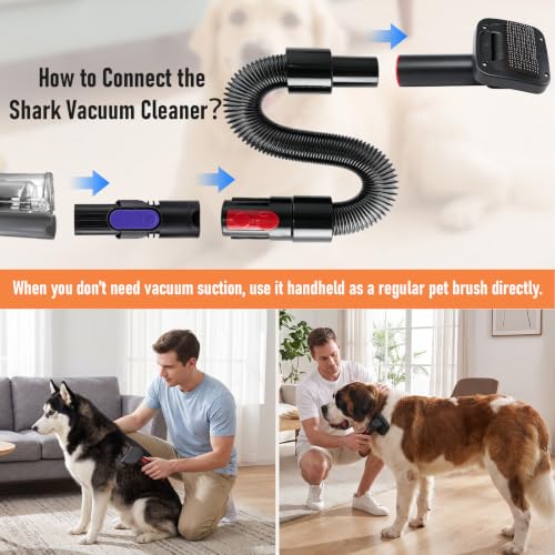 Pet Hair Grooming Brush Vacuum Attachment Kit Compatible with Shark IX & IZ Series 4pcs - color: Pet Set-4pcs