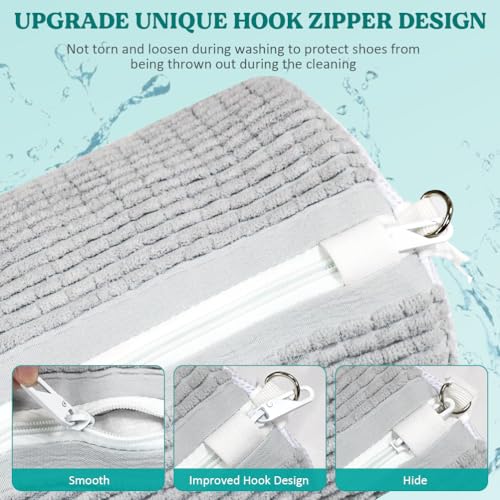 Shoe Washing Machine Bag 2 Pack, Laundry Shoe Bag for Washer and Dryer - color: Gray 2pcs