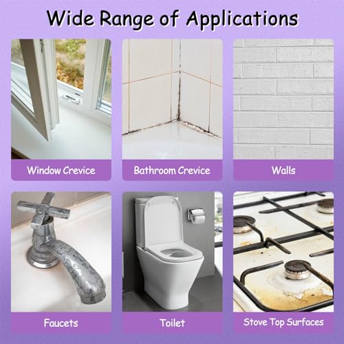 Multi-Function Rotating Crevice Cleaning Brush, 360-Degree Rotating Crevice Household Cleaning Brushes, No Dead Corners Hard Bristle Crevice Gap Brush Tool for Bathroom Household Kitchen (White)