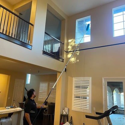 30 Foot High Ceiling Fan, Cobweb Duster with 6-24ft Extension Pole - size: 24ft