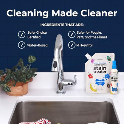 Miss Mouth's Messy Eater Stain Treater - 32oz Refill - Newborn & Baby Essentials - No Dry Cleaning Food, Grease, Coffee Off Laundry, Underwear, Fabric - style: Single (32oz)