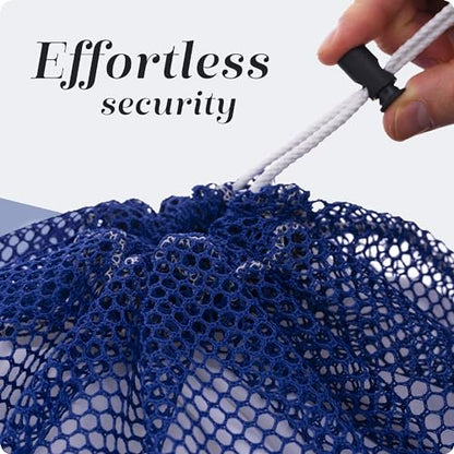 Handy Laundry Mesh Laundry Bags 2 Pack, XL 24x36 in, Heavy Duty Nylon - color: Blue