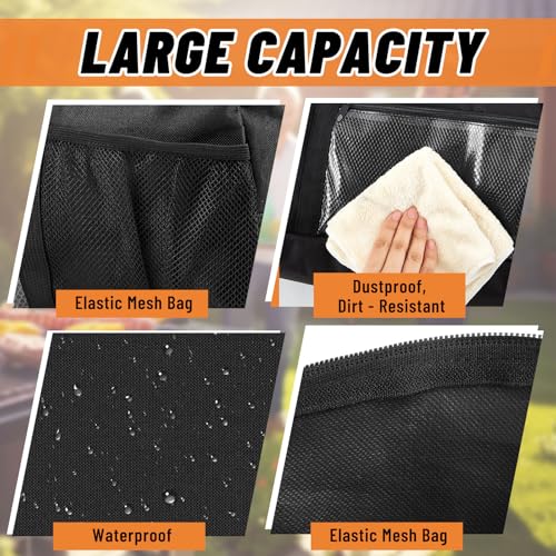 Amylove 24" Grill Tool Storage Bag, Waterproof BBQ Utensil Organizer, Black - color: Black