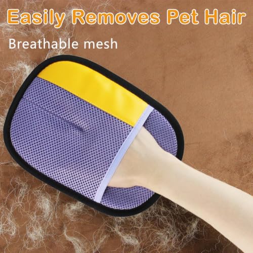 Thickened Pet Hair Removal Glove for Fabric Surfaces, Darkpurple - color: DarkPurple