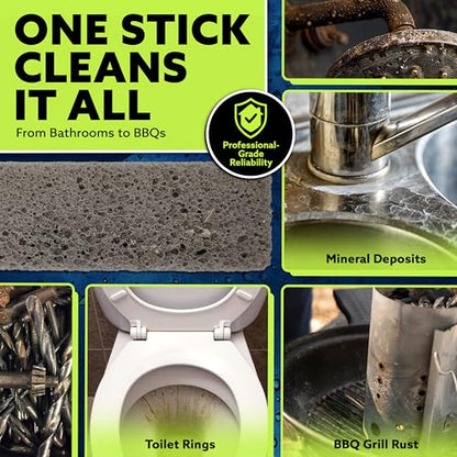 PUMIE Pumice Stone Toilet Bowl Cleaner (1-Pack) - Heavy Duty Scouring Stick for Toilet - Pumice Stone for Cleaning Rings, Bowls, Hard Water Stains, Lime, Rust, Sink - Includes Handle for Easy Use - size: 1 Count (Pack of 1)