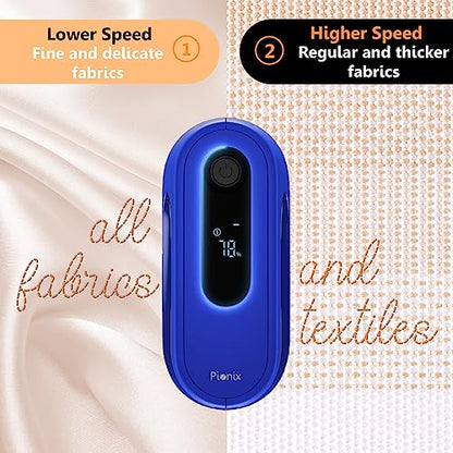 Pionix Fabric Shaver, Sweater Shavers to Remove Pilling, High-Perf Defuzzer, Rechargeable Electric Lint Shaver for Fuzz and Lint Balls from Clothing, Upholstery 2000mah Battery (Candy Blue) - color: Candy Blue