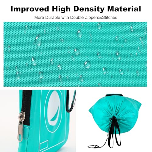 24" x 33" Extra Large Heavy Duty Laundry Bag With Handles, Travel Laundry Bag for Dirty Clothes,Traveling, Camp - color: blue+pink