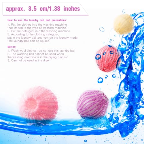 Blulu 12 Pieces Pet Hair Remover for Laundry, Vivid Color - color: Vivid Color