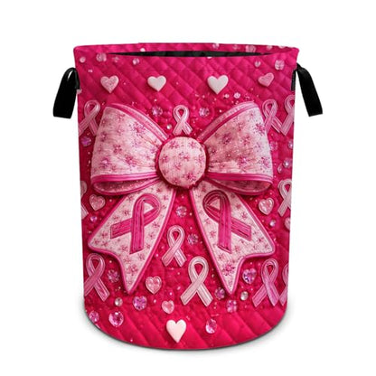 Pink Laundry Basket Waterproof Laundry Hamper Foldable Laundry Bag with Handles for Bedroom, Bathroom, Office, Clothes Storage - color: Pink