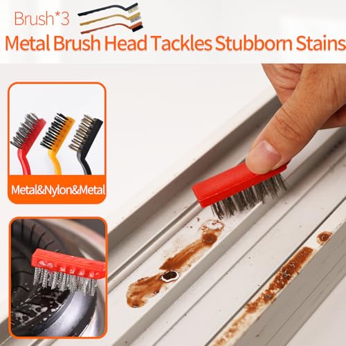 Window Sill Cleaner Tool - 14 Pcs Magic Door Window Track Cleaning Tool Kit - size: 14 PCS