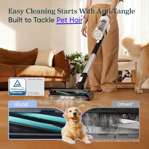 Levoit Cordless Vacuum Cleaner, Anti-Tangle for Pet Hair, Up to 50 Minutes - style: LVAC-200 Essential