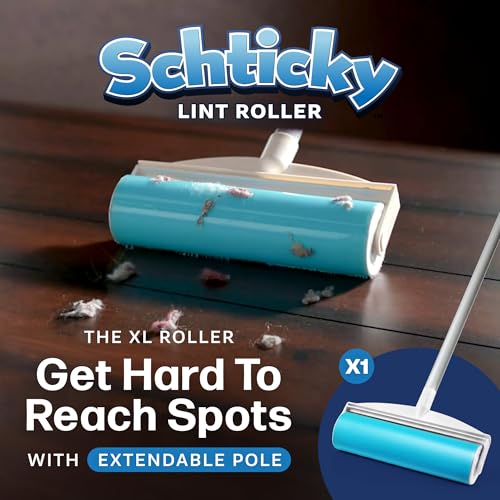 Schticky 3-Piece Lint Roller Set, Reusable & Washable, Pet Hair Remover