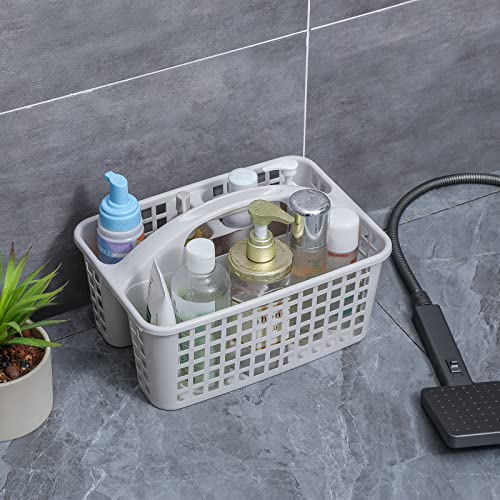 Portable Shower Caddy Basket Plastic Storage Basket with Divided Light Grey - color: Light Grey