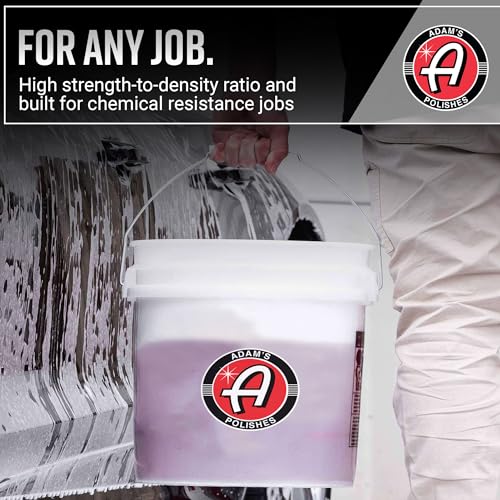 Adam's Polishes 3.5 Gallon Car Wash Buckets & Grit Guards (2 Pack) - Detailing Bucket for Washing & Storage | Stores Soap, Foam Cannon, Towels & More - size: 3.5 Gallon Bucket + Grit Guard (2 Pack)
