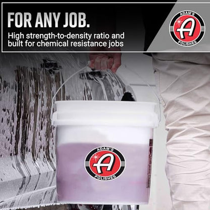 Adam's Polishes 3.5 Gallon Car Wash Buckets & Grit Guards (2 Pack) - Detailing Bucket for Washing & Storage | Stores Soap, Foam Cannon, Towels & More - size: 3.5 Gallon Bucket + Grit Guard (2 Pack)