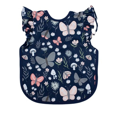 BapronBaby Flutter Baby Led Weaning Infant Feeding Bib Crafting Smock 6M-5T - color: Butterfly Garden, size: Baby/Toddler 6m-3T