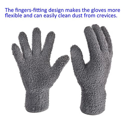 M METERXITY Dust Removal Gloves - Household Cleaning Mitts Soft & Durable, Apply to Kitchen/Garden/Room - color: Gray