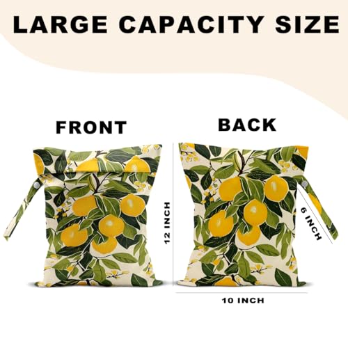 2Pcs Summer Lemon Wet Bag, Plant Gifts for Women Friend, Wet Dry Bag - color: Lemon 1421