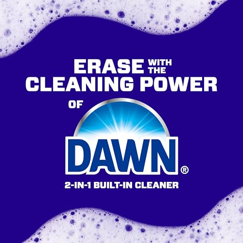 Mr. Clean Magic Eraser Sponge, Bathroom Cleaner, Shower Cleaner, Tub Cleaner, Soap Scum Remover, Bathroom Cleaning Supplies, Dawn Cleaning Power with Lemon Scent, 2 in 1 Bath, 5ct (Pack of 4) - size: 5 Count (Pack of 4), style: Original Version