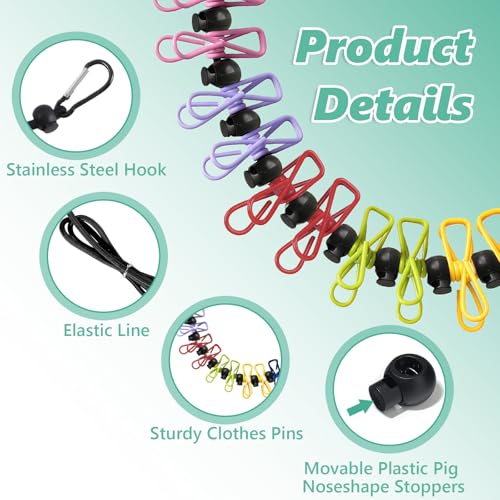 Retractable Clothes Line for Cruise, Magnetic Clothesline for Travel