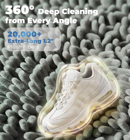 Shoe Washing Machine Bag 2-Pack, Reusable Heavy Duty Laundry Bag - 360° Deep Clean for Sneakers, Tennis Shoes in Washer & Dryer, Prevents Deformation, Grey - color: Grey