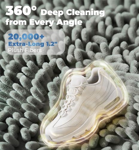 Shoe Washing Machine Bag 2-Pack, Reusable Heavy Duty Laundry Bag - 360° Deep Clean for Sneakers, Tennis Shoes in Washer & Dryer, Prevents Deformation, Grey - color: Grey