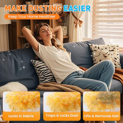 Alotiki Duster Refills, 160 Count 360° Dusters for Cleaning with 4 Handle - size: 160P
