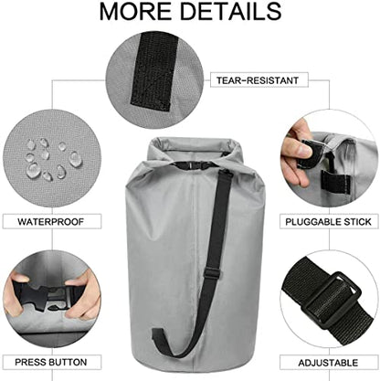 WOWLIVE Backpack Laundry Bag for College, Collapsible Hampers for Laundry - color: Gray