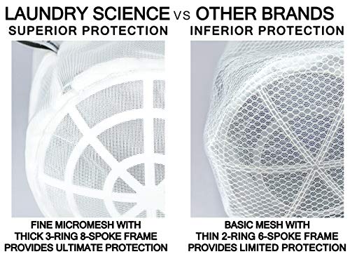 Premium Bra Wash Bag – Set of 3 Mesh Lingerie Laundry Bags for Delicates – Protects Bras, Underwear & Intimates in Washing Machine – Durable Zipper Closure – Large Size - size: Large
