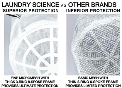 Premium Bra Wash Bag – Set of 3 Mesh Lingerie Laundry Bags for Delicates – Protects Bras, Underwear & Intimates in Washing Machine – Durable Zipper Closure – Regular Size - size: Regular