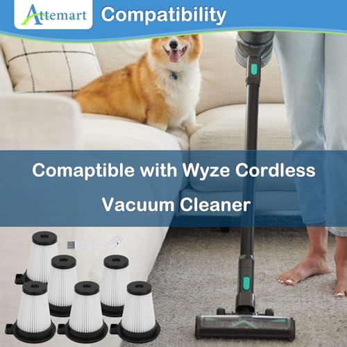 6 Pack HEPA Filter Compatible with Wyze Cordless Vacuum Cleaner