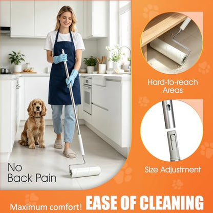 WulaWindy Long Handle Lint Roller for Pet Hair, 450 Sheets, 5 Rolls - size: 5-Pack (Long Handle)