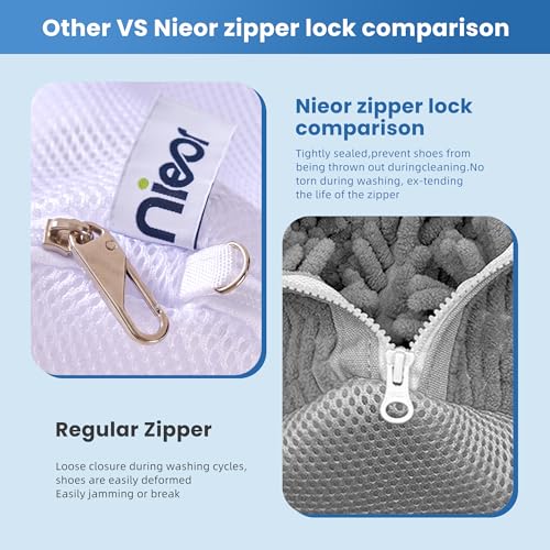 Shoe Washing Machine Bag 2pcs, White - Reusable Shoe Laundry Bags for Washer & Dryer, 360 Deep Clean for Sneakers, Tennis Shoes, Slippers, Durable, Quiet Operation, Protects Shoes, Versatile Use - color: White