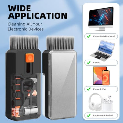 Keyboard Cleaner & Laptop Cleaning Kit, All-in-1 for Computer PC, Black - color: Black