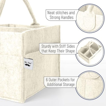 Mr. Pen- Baby Diaper Caddy Organizer, 2 Pack, Beige - color: Beige, size: 2 Pack, Regular