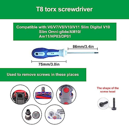 Screwdriver Set Compatible with Dyson V6 V7 V8 V10 V11 V15 Vacuum Cleaner，Screwdriver Set Cleaning Kit, Special Maintenance and Cleaning and Repair Customized Disassembly Tool