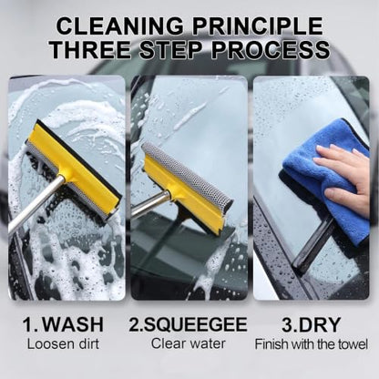 Window Cleaning Kit with 10L Collapsible Bucket - color: Yellow