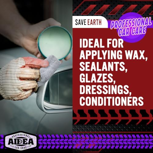 AIDEA Microfiber Applicator Pad-8 Pack, Car Wash Sponge, Grey - color: Gray, size: 8 PK