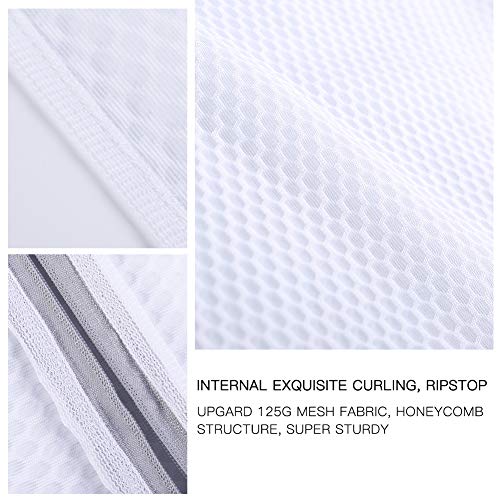 Mesh Laundry Bags for Delicates, Lingerie Bags for Washing Delicates, 5pcs - color: White, size: 2XL(20x24")+2L(16x20")+1M(12x16")