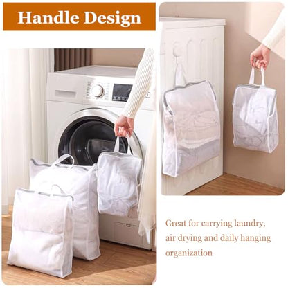 8 Pcs Mesh Laundry Bags for Delicates, Large Laundry Bag with Handles