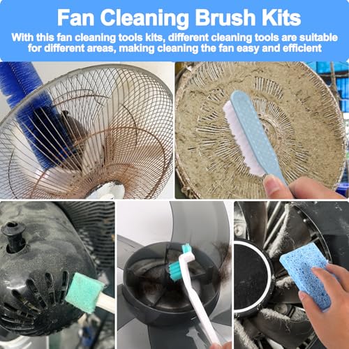 XANGNIER Fan Cleaning Brush Dust Removal Tool Kit,Bendable,6 Pcs - color: Multicolor
