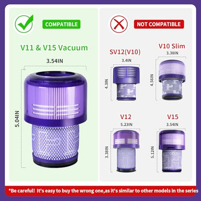 OTTWL V11 V15 Vacuum Filters Replacement Compatible with Dyson V11 V15 - style: V11 filter