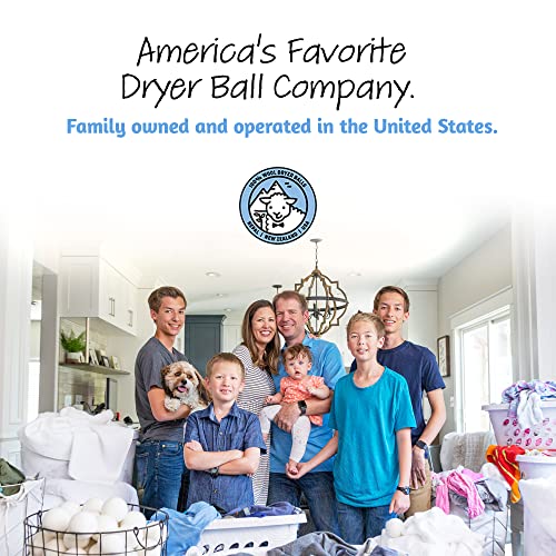 Wool Dryer Balls - Smart Sheep 8-Pack - XL Premium Natural Fabric Softener Award-Winning - Wool Balls Replaces Dryer Sheets - Wool Balls for Dryer - Laundry Balls for Dryer - Reusable Dryer Balls
