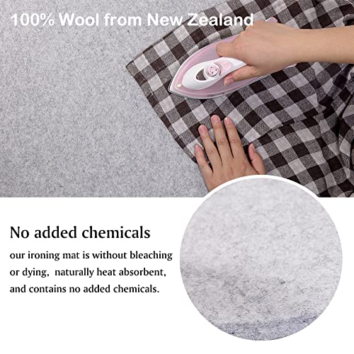 Rdutuok Wool Pressing Mat, 54in x 15in, 100% New Zealand Wool Ironing Mat - size: 54" x 15"