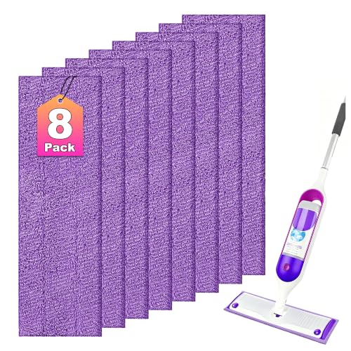 FIXSMITH Power Mop Pads Compatible with Swiffer Power Mop, 8 Pack Reusable PowerMop Refills for 13"-15" Spray Mops, Microfiber Household Replacement Pad for Floor Cleaning - size: 8 Pack