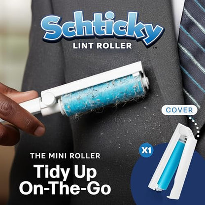 Schticky 3-Piece Lint Roller Set, Reusable & Washable, Pet Hair Remover
